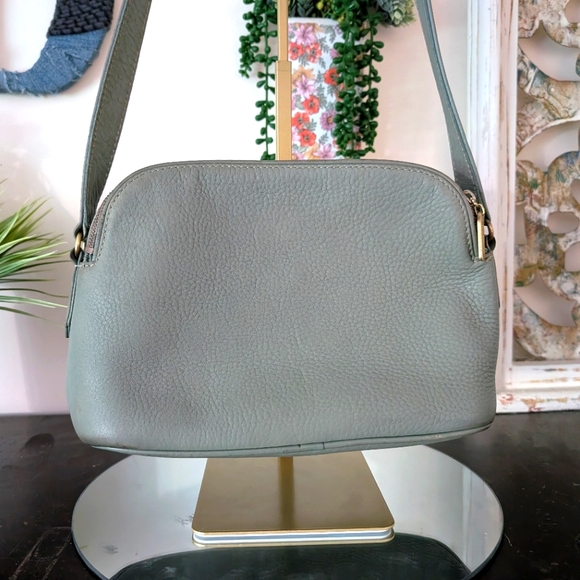 Vintage Coach Sonoma Double Zip Made In Italy  Blue/Gray Leather Shoulder Bag - Picture 1 of 6